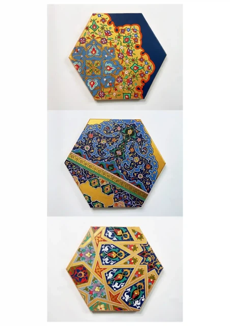 Modern Trilogy of Illumination (Tazhib/Zarnegari) by Samira Mohammadkhani